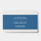 Badge Logo de l'employé de l'entreprise, code-barres ble (Arrière)