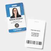 Badge Logo de l'employé de l'entreprise technologique et (Avant & arrière)