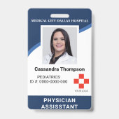 Badge Logo de l'employé de l'hôpital personnalisé et bad (Front)