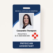 Badge Logo de l'employé de l'hôpital personnalisé et bad (Devant)