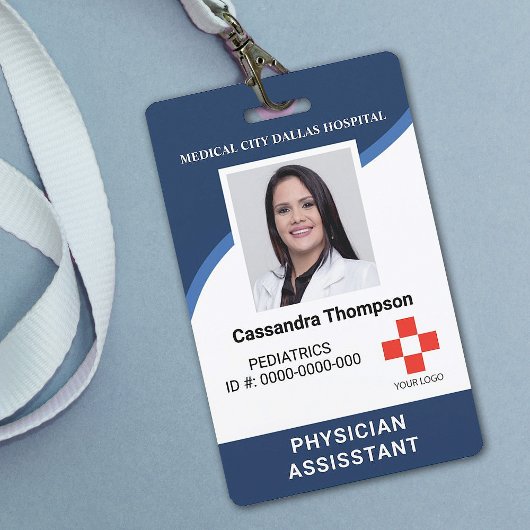 Badge Logo de l'employé de l'hôpital personnalisé et bad