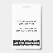 Badge Logo de l'employé de l'hôpital personnalisé et pho (Back)