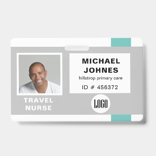 Badge logo de l'employé et étiquette de nom photo (Avant)