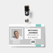 Badge logo de l'employé et étiquette de nom photo (Avant avec clip)