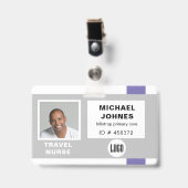 Badge logo de l'employé et étiquette de nom photo (Avant avec clip)