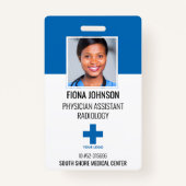 Badge Logo de l'employé Médicale personnalisé - ID photo (Devant)