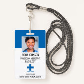 Badge Logo de l'employé Médicale personnalisé - ID photo (Devant avec lanière)