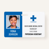 Badge Logo de l'employé Médicale personnalisé - ID photo (Devant)