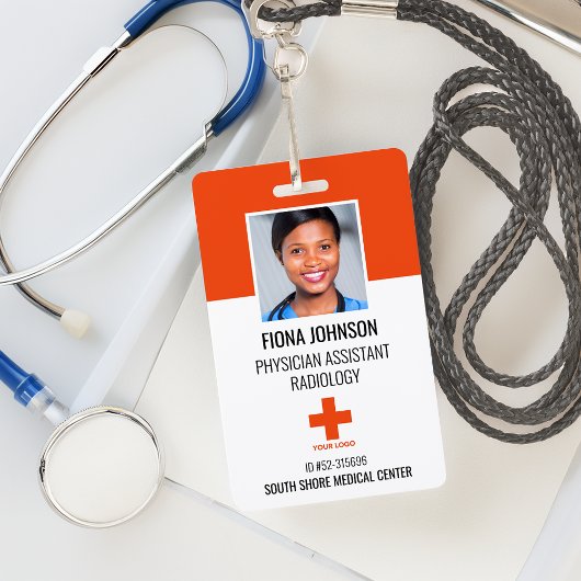 Badge Logo de l'employé Médicale personnalisé - ID photo