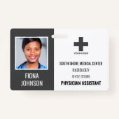 Badge Logo de l'employé Médicale personnalisé - ID photo (Devant)