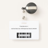 Badge Logo de l'employé Médicale personnalisé - ID photo (Back with Retractable)
