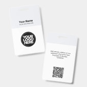 Badge Logo de l'employé personnalisé d'entreprise modern (Avant & arrière)