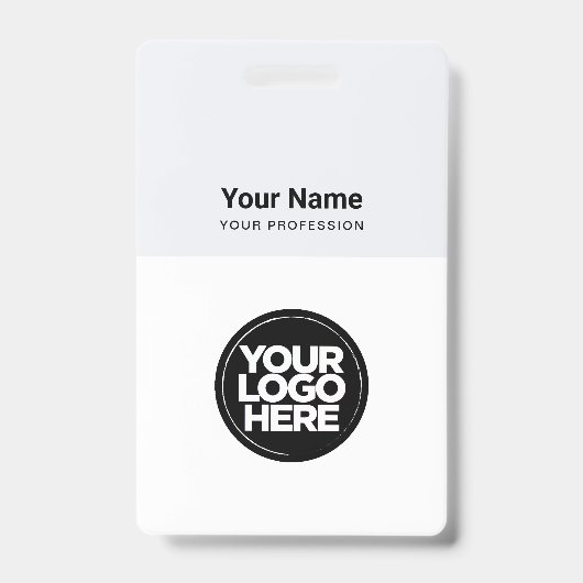 Badge Logo de l'employé personnalisé d'entreprise modern (Avant)