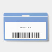 Badge Logo de l'employé texte et code nu modèle (Arrière)