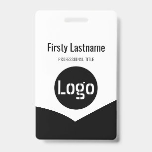 Badge Logo de l'entreprise avec les noms et prénoms Code