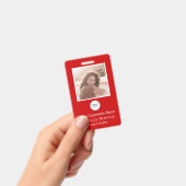 Badge Logo de l'entreprise avec photo et nom de l'employ (Manuel / portable)