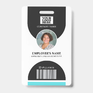 Badge Logo de l'entreprise Code à barres Photo de l'empl