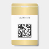 Badge logo de l'entreprise code QR photo de l'employé ca (Arrière)