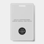 Badge Logo de l'entreprise de carte d'identité moderne e (Arrière)