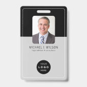 Badge Logo de l'entreprise de carte d'identité moderne e (Avant)