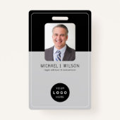 Badge Logo de l'entreprise de carte d'identité moderne e (Devant)