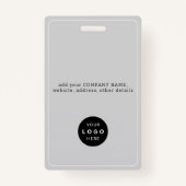 Badge Logo de l'entreprise de carte d'identité moderne e (Dos)
