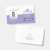 Badge Logo de l'entreprise de l'employé de l'hôpital et  (Avant & arrière)