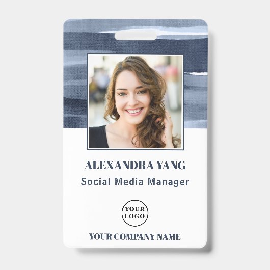 Badge Logo de l'entreprise de l'employé personnalisé ID  (Avant)