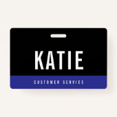 Badge Logo de l'entreprise de l'ID employé bleu (Devant)