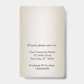 Badge Logo de l'entreprise de photo de l'employé Soft Go (Dos)