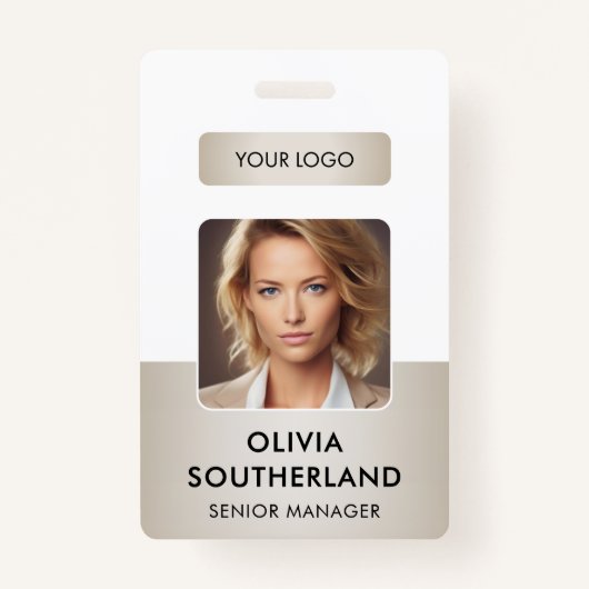 Badge Logo de l'entreprise de photo de l'employé Soft Go (Devant)