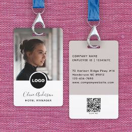 Badge Logo de l'entreprise de photo d'identité d'employé
