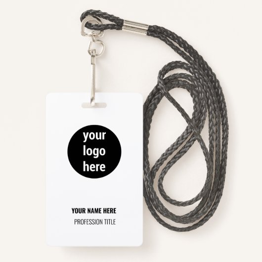 Badge Logo de l'entreprise de reconnaissance des employé (Devant avec lanière)