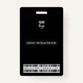 Badge Logo de l'entreprise de reconnaissance des employé (Dos)