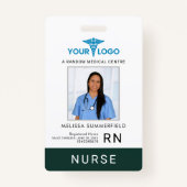 Badge Logo de l'entreprise de soins de santé Code photo  (Devant)