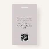 Badge Logo de l'entreprise d'employés d'entreprise moder (Dos)