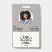 Badge Logo de l'entreprise d'ID photo professionnel pers (Avant)