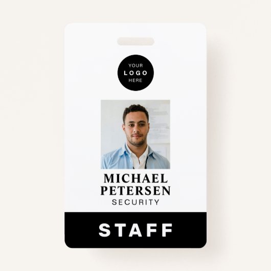 Badge Logo de l'entreprise d'identification de sécurité  (Devant)