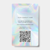 Badge Logo de l'entreprise holographique Code QR Code Co (Arrière)