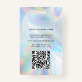 Badge Logo de l'entreprise holographique Code QR Code Co (Dos)