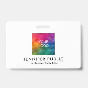 Badge Logo de l'entreprise ici Nom et titre du modèle de