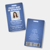 Badge Logo de l'entreprise ID photo QR Code à barres bro (Recto et verso)