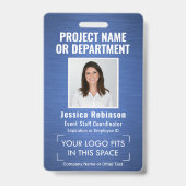 Badge Logo de l'entreprise ID photo QR Code à barres bro (Face)