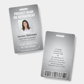 Badge Logo de l'entreprise ID photo QR Code à barres Bro (Front & Back)