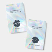 Badge Logo de l'entreprise Identifiant de l'employé holo (Front & Back)