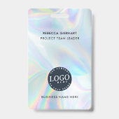 Badge Logo de l'entreprise Identifiant de l'employé holo (Back)