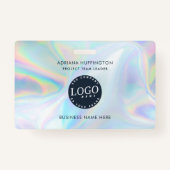 Badge Logo de l'entreprise Identifiant de l'employé holo (Dos)