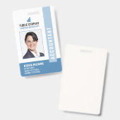 Badge Logo de l'entreprise moderne Photo ID employé (Front & Back)