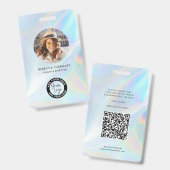 Badge Logo de l'entreprise Nom de l'employé Code photo (Avant & arrière)