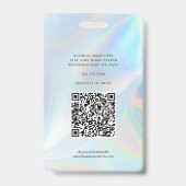 Badge Logo de l'entreprise Nom de l'employé Code photo (Arrière)